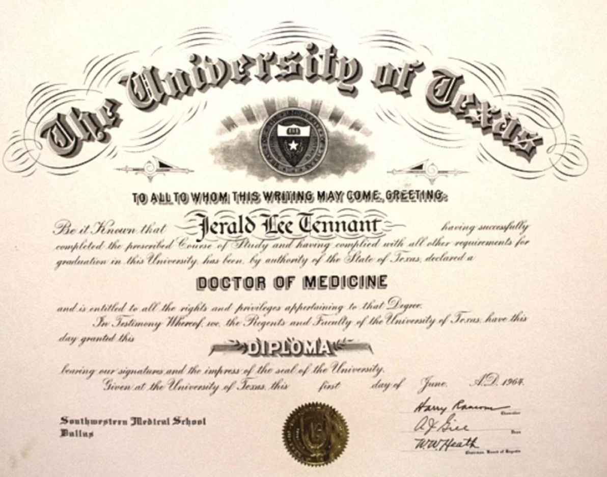 Dr.JerryTennant1964 – MD DEGREE