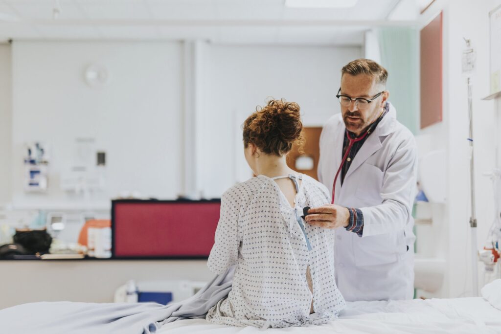 integrative iv therapy doctor with female patient